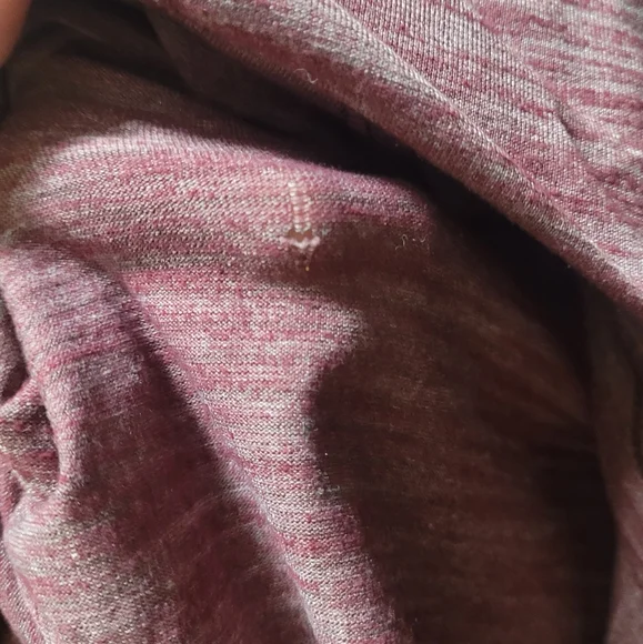 GUC Lululemon Athletica Lost in Pace Long Sleeve Heathered Deep Rouge Size 12 - Picture 12 of 14